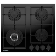 Газовая варочная панель Wolser WL-BRD 6402 FFD Black Закаленное стекло, Решетка: Чугунная