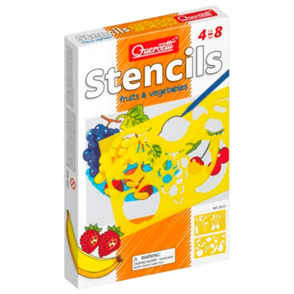 Креативный набор Quercetti Stencils Fruits & Vegetables 2612 Разноцветный Для детей, 4+ photo 1