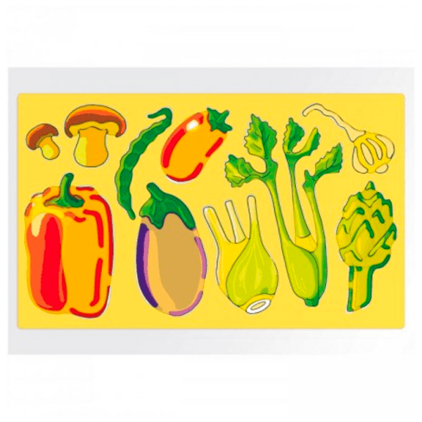Креативный набор Quercetti Stencils Fruits & Vegetables 2612 Разноцветный Для детей, 4+ photo 2