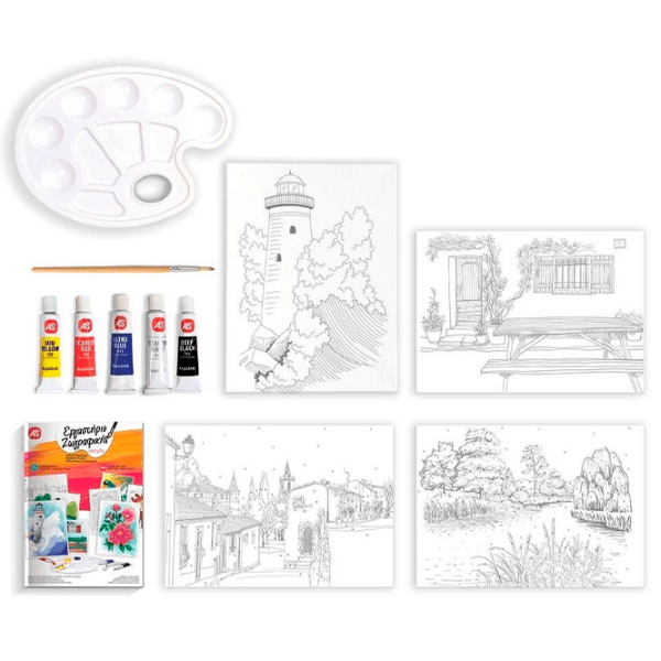 Set de creație As Kids Acrylic Peisaje 1038-11037 Multicolor Pentru copii, 7+ photo 2