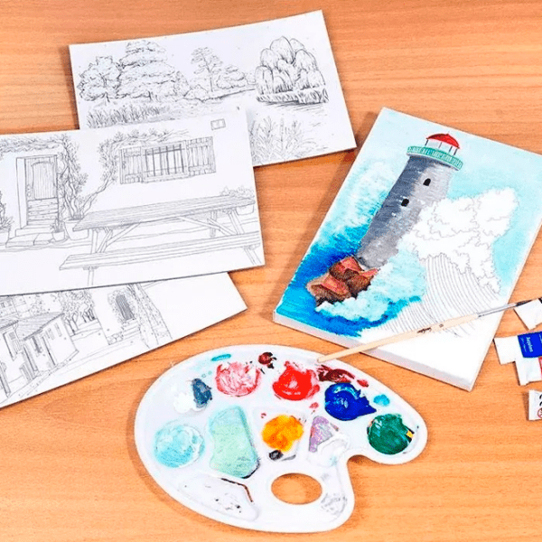 Set de creație As Kids Acrylic Peisaje 1038-11037 Multicolor Pentru copii, 7+ photo 3