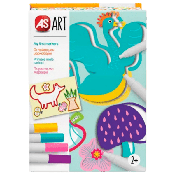 Set de creație As Kids Art My First Markers 1038-21062 Multicolor Pentru copii, 2+ photo 1