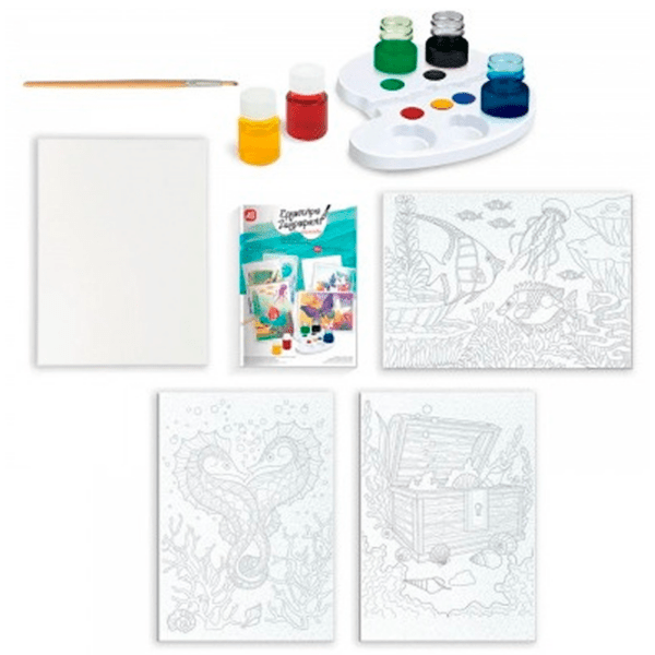 Set de creație As Kids Aquarelle Fundul Mării 1038-11024 Multicolor Pentru copii, 10+ photo 2