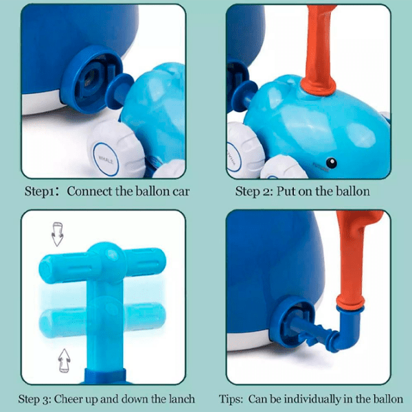 Set de creație ICOM Power Ballon Dolphin 7163050 Blue Pentru copii, 3+ photo 6