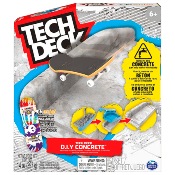 Set jucării Spin Master Tech Deck D.I.Y. Concrete 6063132 Black Pentru copii, 6+ photo 1