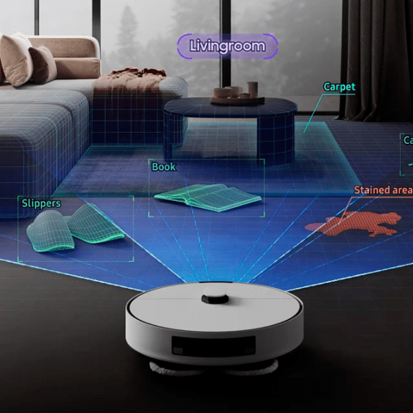Робот пылесос Samsung BESPOKE Jet BOT Combo Белый Влажная, 70 Вт, 74 дБ photo 12