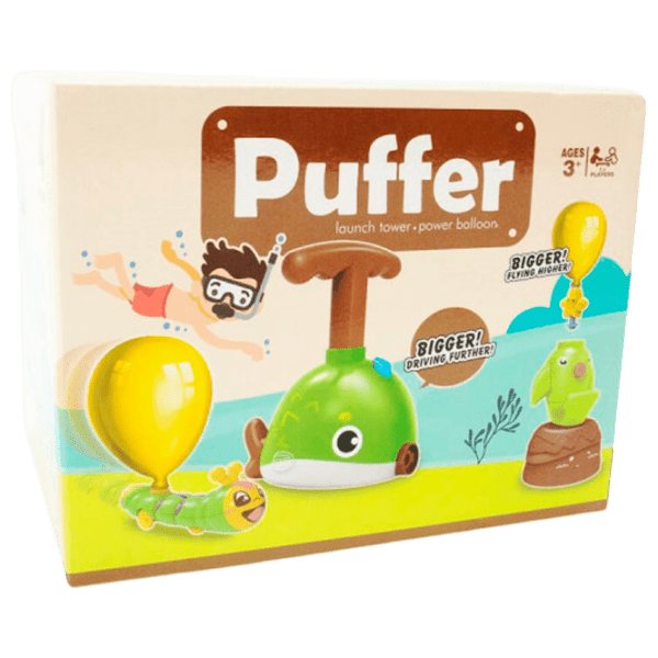 Set jucării ICOM Bigger! Puffer 7163034 Green Pentru copii, 3+ photo 1