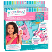 Креативный набор Make It Real Applicator Stories in Antenna Flip Phone Lip Gloss Set and DIY Lanyard 2329M Зеленый Для девочек, 6+