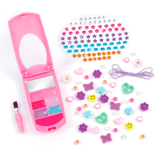 Креативный набор Make It Real Applicator Stories in Antenna Flip Phone Lip Gloss Set and DIY Lanyard 2329M Зеленый Для девочек, 6+ photo 2