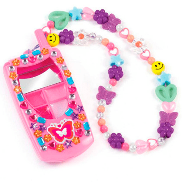 Креативный набор Make It Real Applicator Stories in Antenna Flip Phone Lip Gloss Set and DIY Lanyard 2329M Зеленый Для девочек, 6+ photo 3