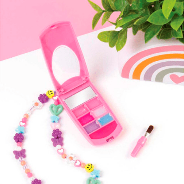 Креативный набор Make It Real Applicator Stories in Antenna Flip Phone Lip Gloss Set and DIY Lanyard 2329M Зеленый Для девочек, 6+ photo 4