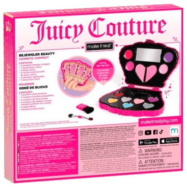 Креативный набор Make It Real Juicy Couture Bejeweled Beauty Cosmetic Compact 4475M Розовый Для девочек, 8+ photo 3