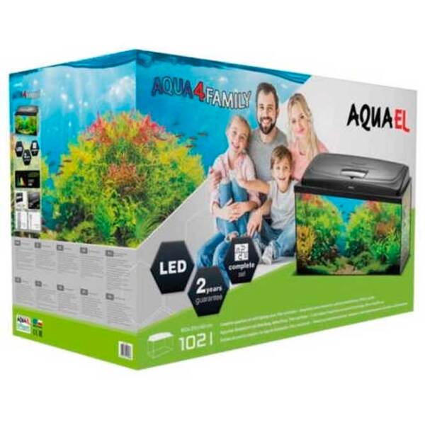 Acvariu Aquael Aqua4 Family Rectangular Black 112 l photo 2