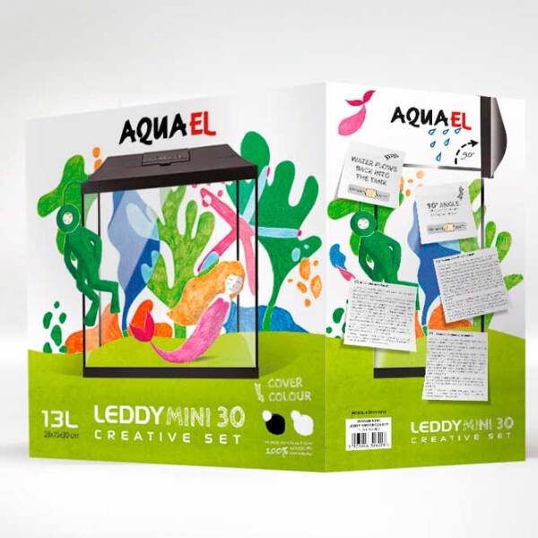 Acvariu Aquael LEDDY MINI 30 Black 13 l photo 2