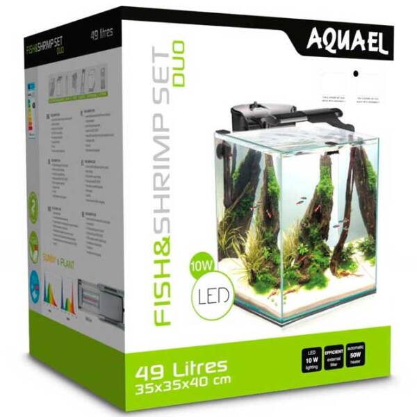 Acvariu Aquael Fish&Shrimp Set Duo Transparent 49 l photo 2