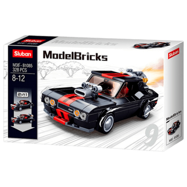 Конструктор Sluban Street Racer Черный Количество деталей 328, 6+ photo 1