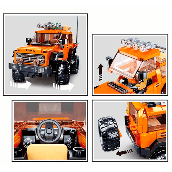 Конструктор Sluban American Jeep Bronx Оранжевый Количество деталей 302, 8+ photo 4