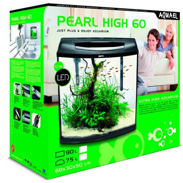 Аквариум Aquael Pearl High 60 Rectangular Черный 90 л photo 2