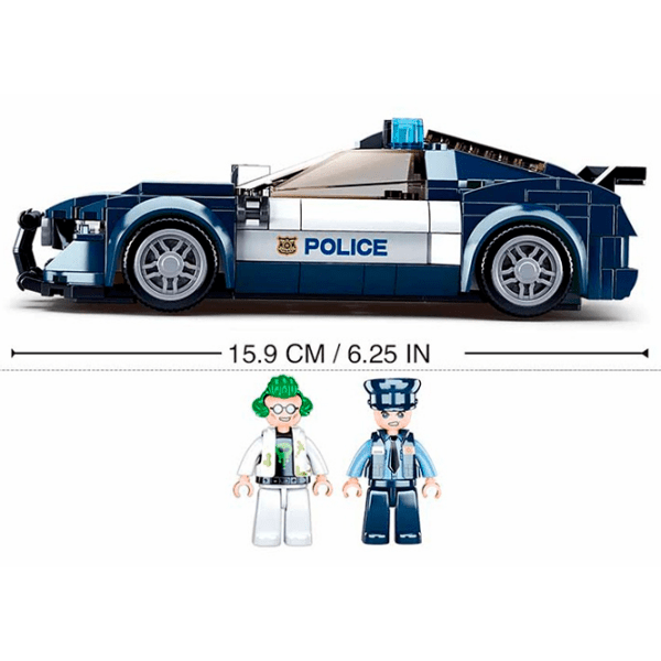 Конструктор Sluban Police Car Разноцветный Количество деталей 284, 6+ photo 5
