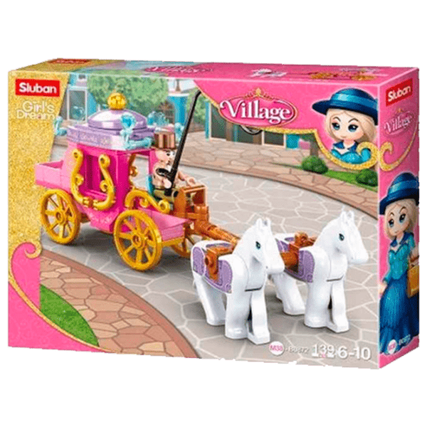 Constructor Sluban Carriage Multicolor Numărul de piese 139, 6+ photo 1