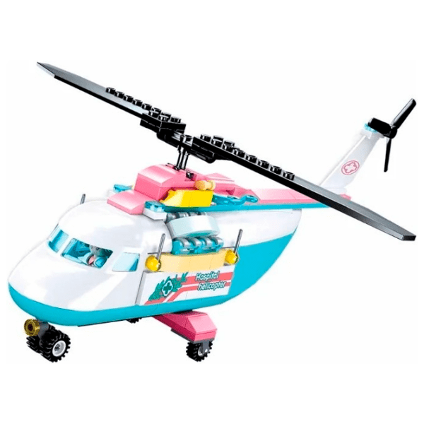 Constructor Sluban Helicopter Pink Numărul de piese 163, 6+ photo 3