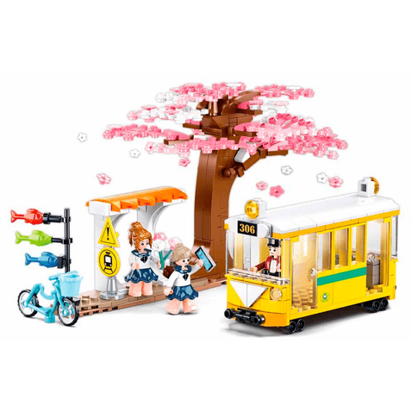 Constructor Sluban Tram in the city center Pink Numărul de piese 347, 6+ photo 2