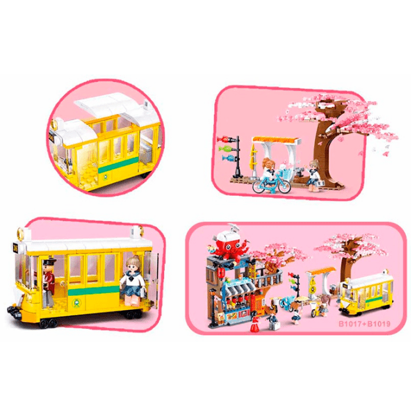 Constructor Sluban Tram in the city center Pink Numărul de piese 347, 6+ photo 4