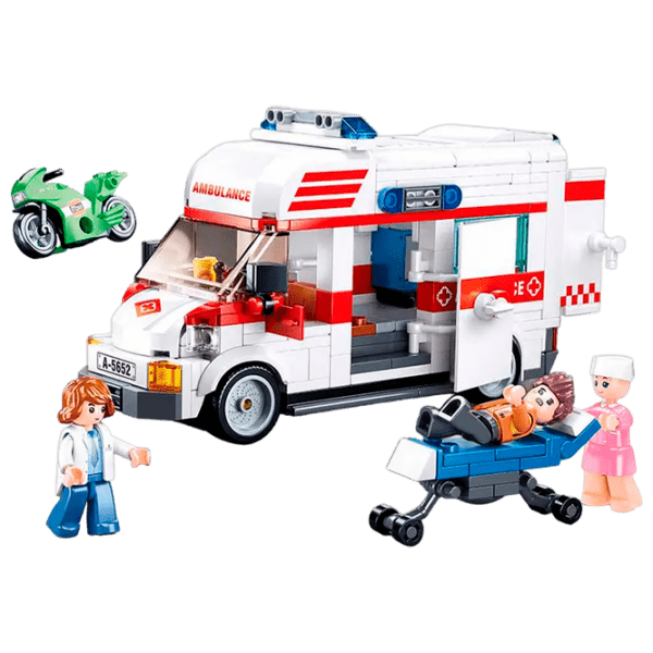 Constructor Sluban Ambulance Multicolor Numărul de piese 328, 6+ photo 3