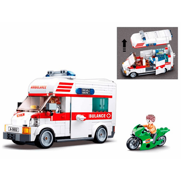 Constructor Sluban Ambulance Multicolor Numărul de piese 328, 6+ photo 4