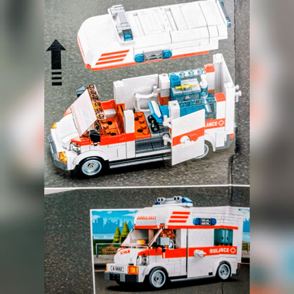 Constructor Sluban Ambulance Multicolor Numărul de piese 328, 6+ photo 6