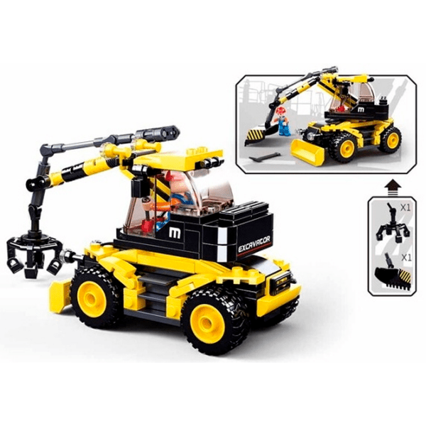 Constructor Sluban Excavator Multicolor Numărul de piese 196, 8+ photo 4