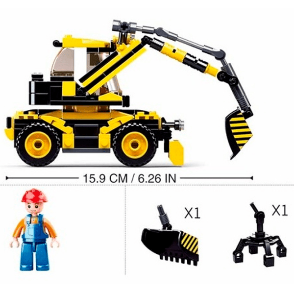 Constructor Sluban Excavator Multicolor Numărul de piese 196, 8+ photo 5