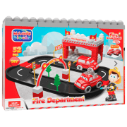 Constructor Ucar Toys Fire Depatment Multicolor Numărul de piese 52, 0.5+