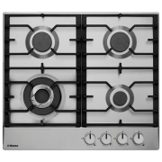 Plită încorporabilă pe gaz Hansa BHGI611839 Inox Inox, Gratare: Fontă