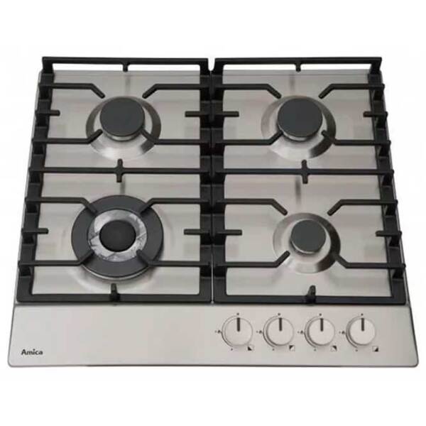 Plită încorporabilă pe gaz Hansa BHGI611839 Inox Inox, Gratare: Fontă photo 2