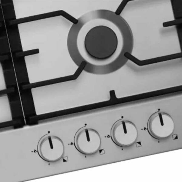 Plită încorporabilă pe gaz Hansa BHGI611839 Inox Inox, Gratare: Fontă photo 3
