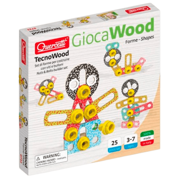 Constructor Quercetti Tecno Wood Multicolor Numărul de piese 25, 3+ photo 1