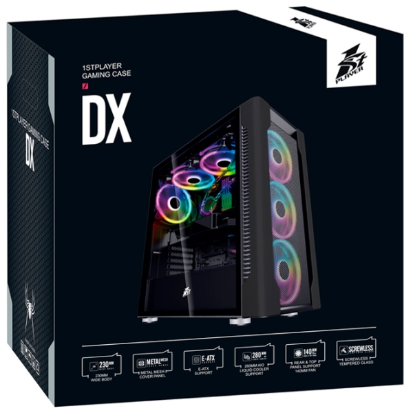 Корпус 1STPLAYER DX Черный micro ATX photo 8