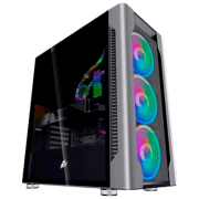 Корпус 1STPLAYER DX Серебряный micro ATX