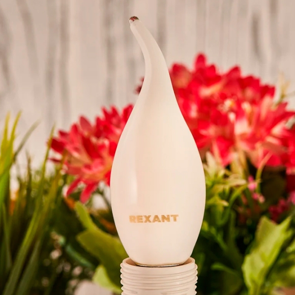 Лампочка светодиодная филаментная Rexant CN37 604-113 E14 | 9.5 Вт | Yellow photo 5