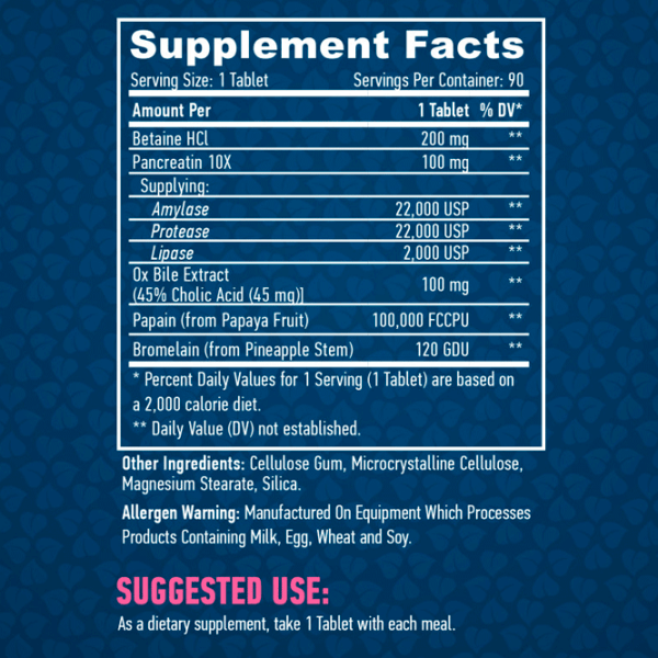 Vitamine și minerale Haya Labs Super Enzyme Complex / 90tabs 854822007385 90  photo 2