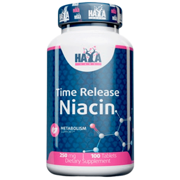 Vitamine și minerale Haya Labs Niacin /Time Release/ 250mg / 100 Tabs 858047007168 100  photo 1