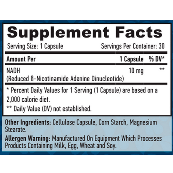 Vitamine și minerale Haya Labs NADH 10 mg 30 vcaps 850034416410  30 capsule photo 2
