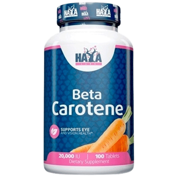 Vitamine și minerale Haya Labs HL Natural Beta Carotene 20,000 IU/100 Tabs 858047007588 100  photo 1