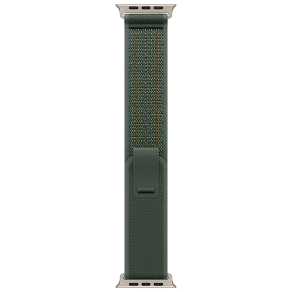 Ремешок Apple Watch Trail Loop Natural Titanium Finish Зеленый  Спандекс, 49 мм photo 1