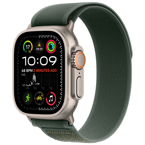 Ремешок Apple Watch Trail Loop Natural Titanium Finish Зеленый  Спандекс, 49 мм photo 3