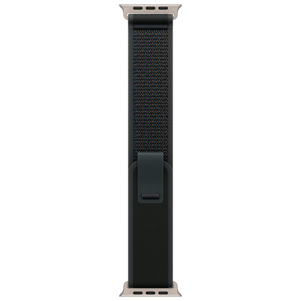 Ремешок Apple Watch Trail Loop Natural Titanium Finish Черный  Спандекс, 49 мм photo 1