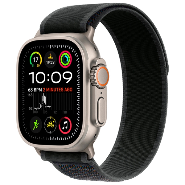 Ремешок Apple Watch Trail Loop Natural Titanium Finish Черный  Спандекс, 49 мм photo 2