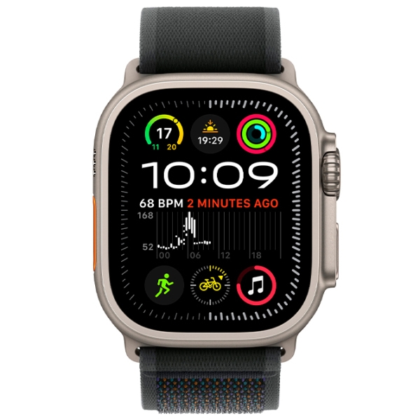Ремешок Apple Watch Trail Loop Natural Titanium Finish Черный  Спандекс, 49 мм photo 3