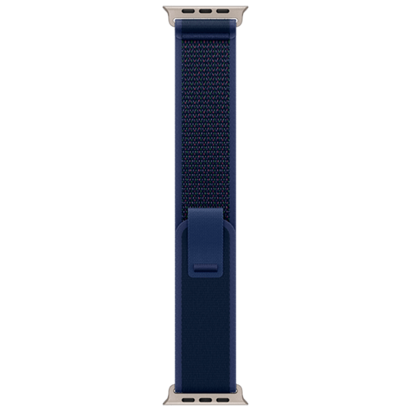 Ремешок Apple Watch Trail Loop Natural Titanium Finish Синий  Спандекс, 49 мм photo 1
